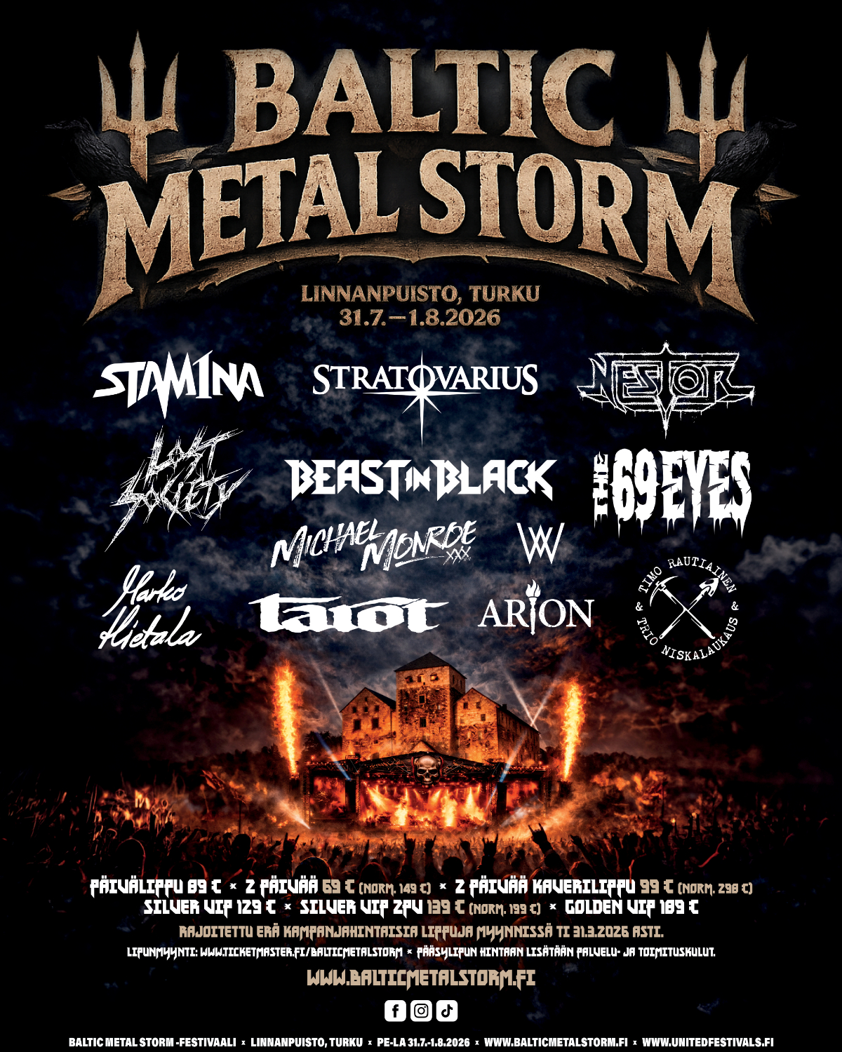 Uusi kansainvälinen metallimusiikin suurfestivaali Turkuun - Baltic Metal Storm!