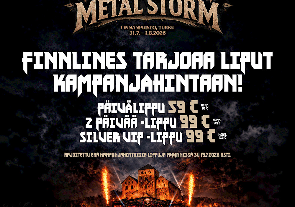 Finnlines tarjoaa pääsyliput Baltic Metal Storm -festivaaleille huippuhintaan!